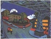 Ernst Ludwig Kirchner Railway underpass in Dresden oil painting reproduction